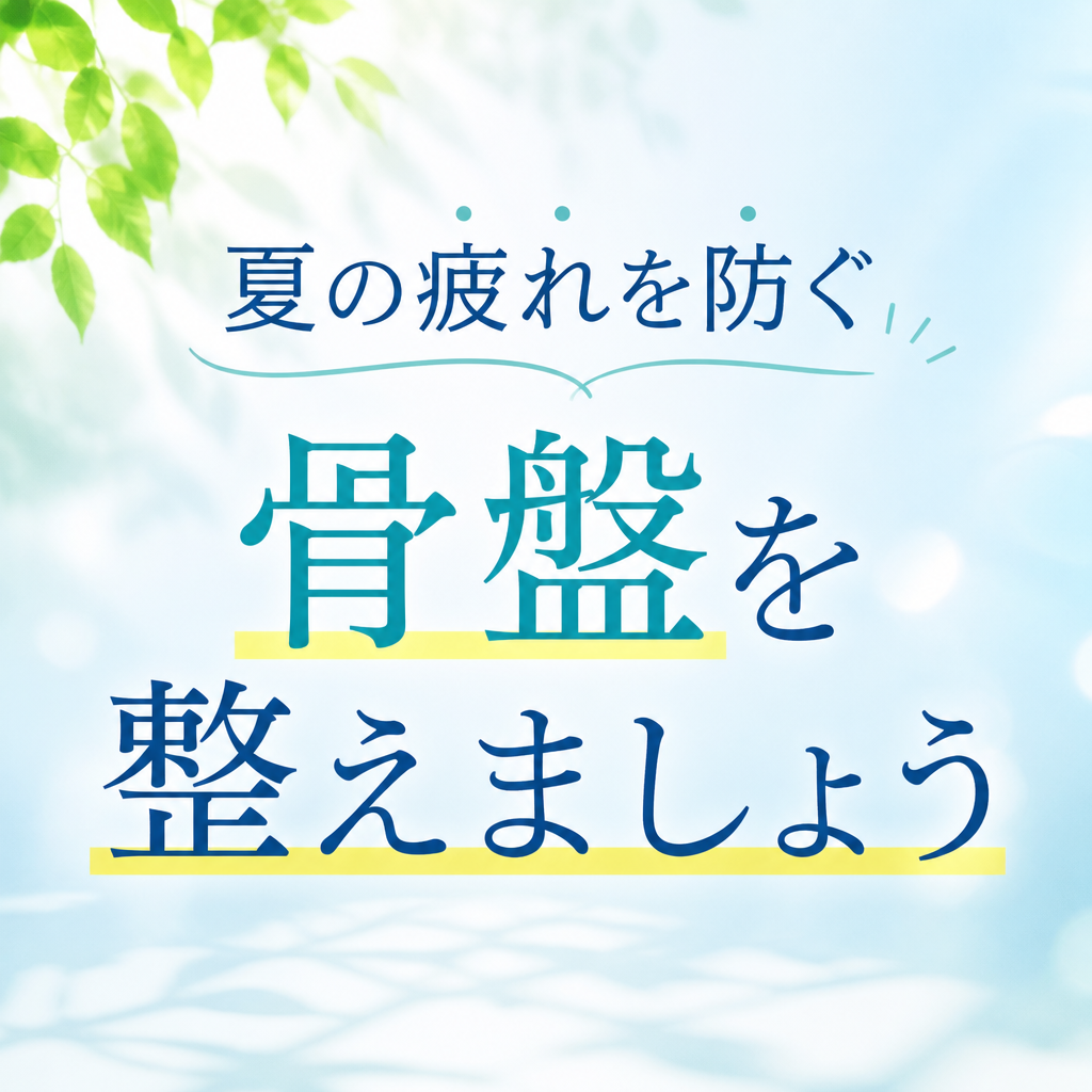 心と体のバランスを整える骨盤調整で夏の疲れを吹き飛ばそう